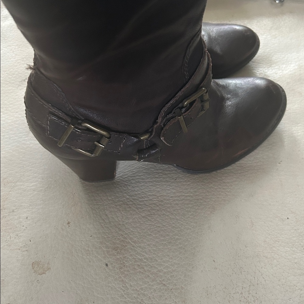 Arturo Chiang Chocolate Leather Over the Knee Boots
